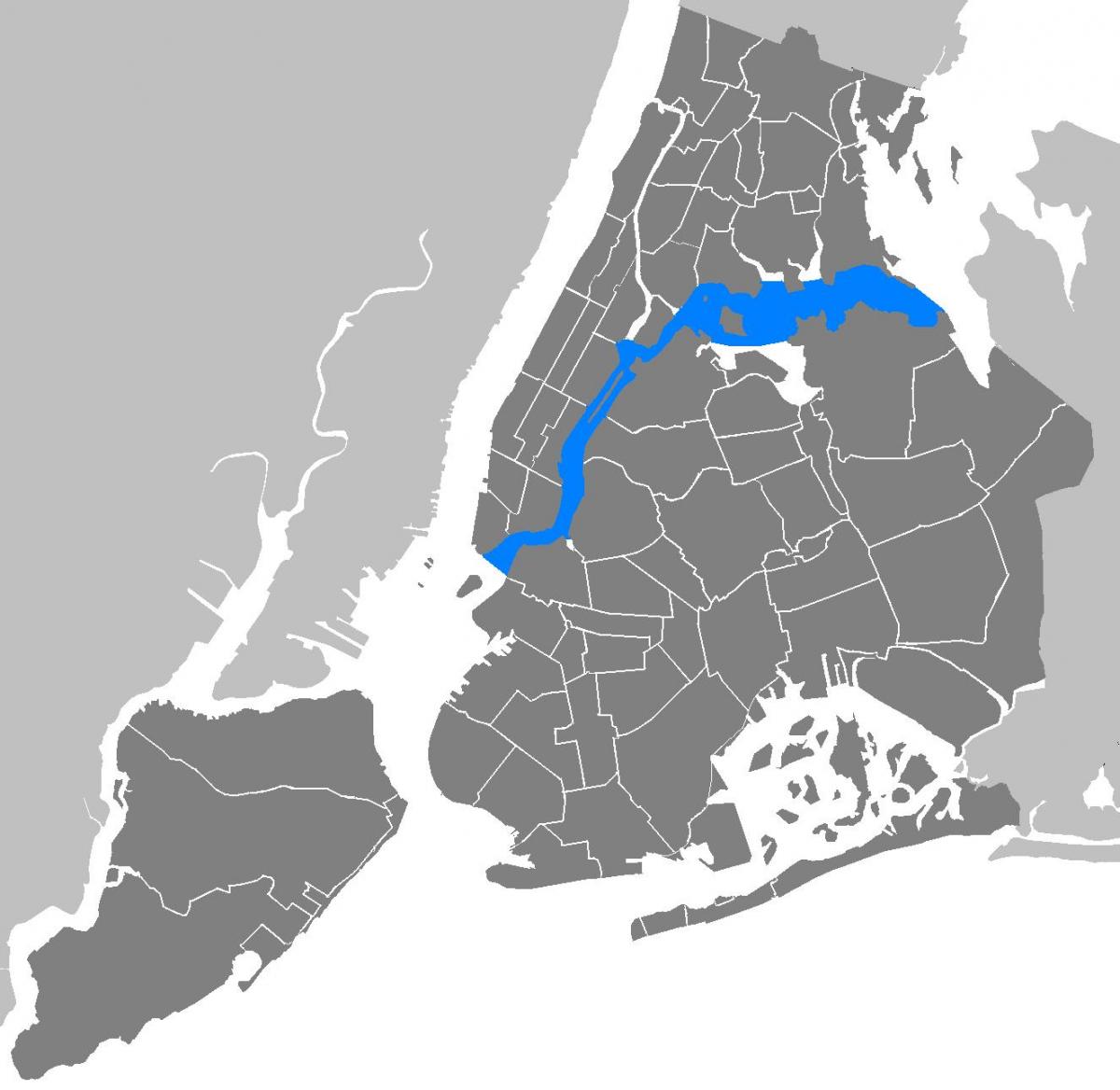 east river NYC map