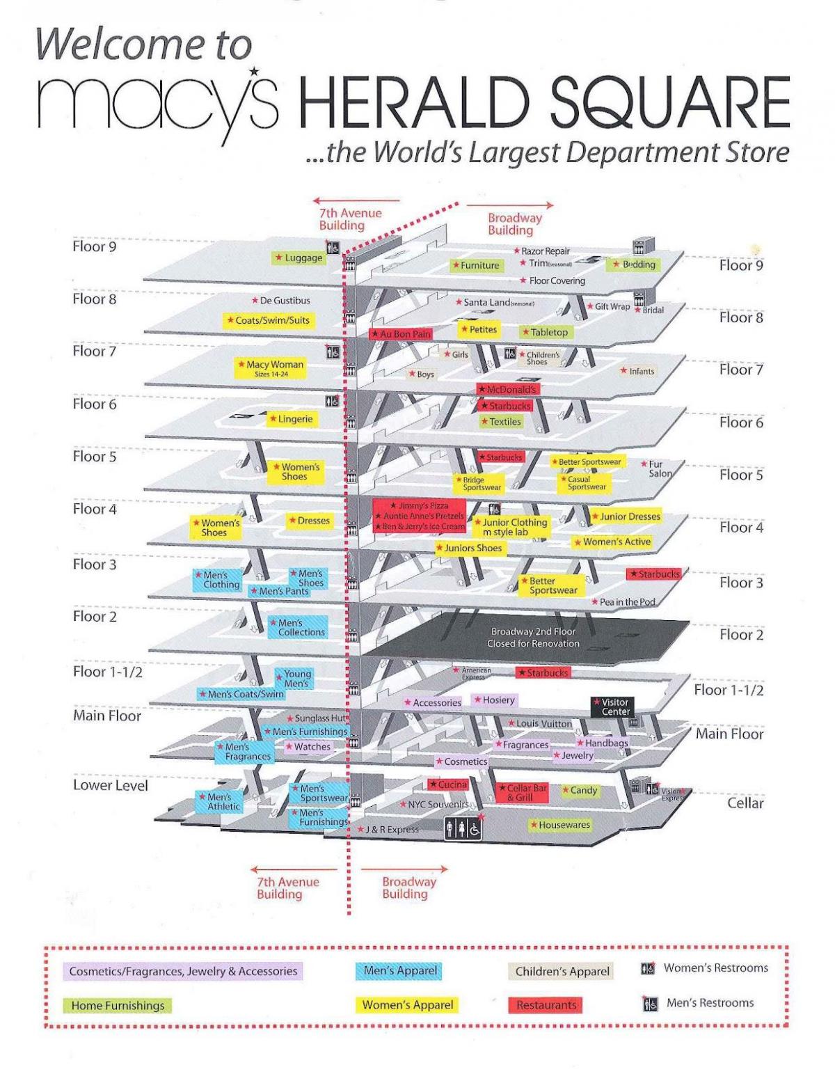 Macy's New York City map