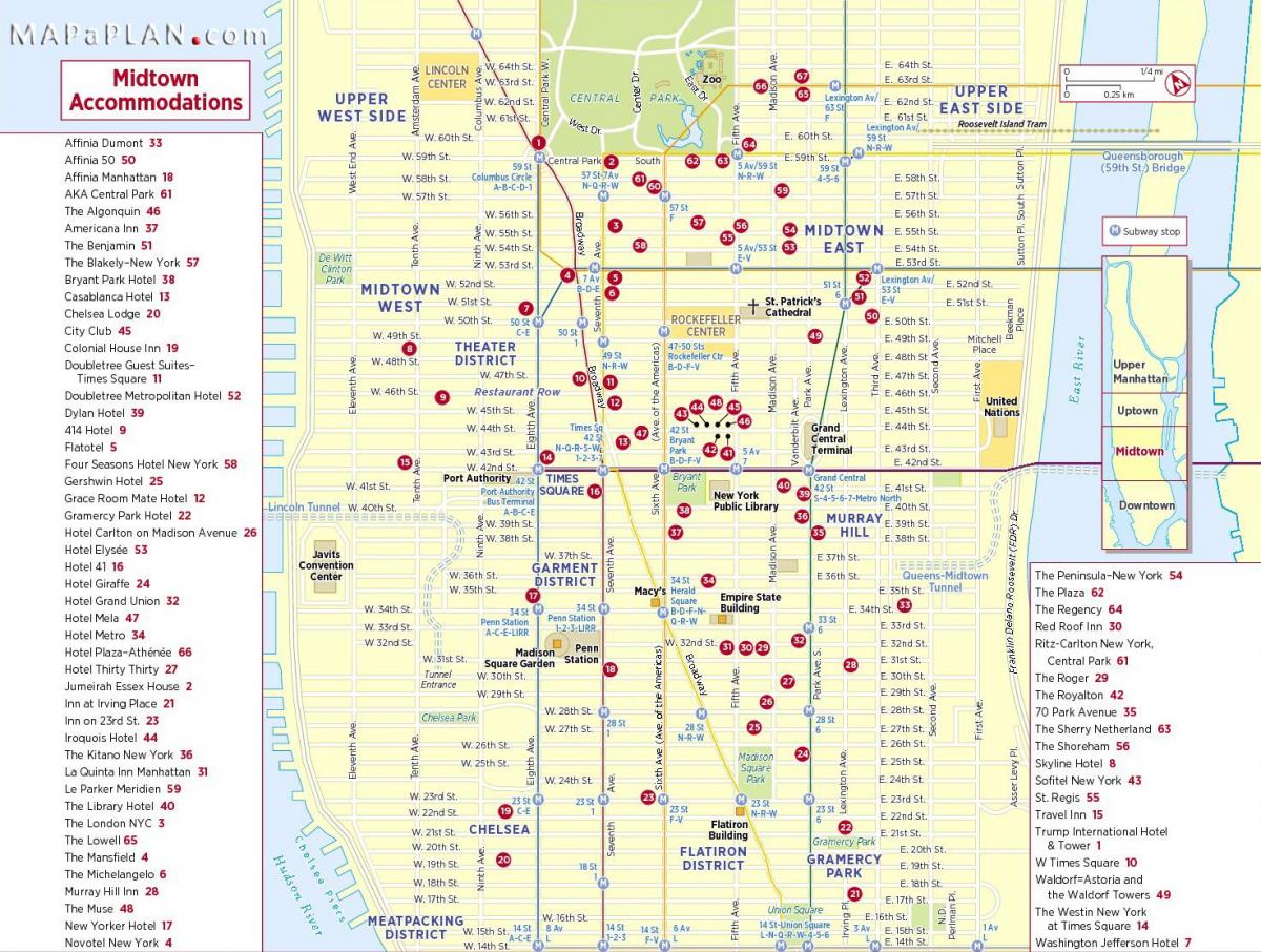 midtown New York map