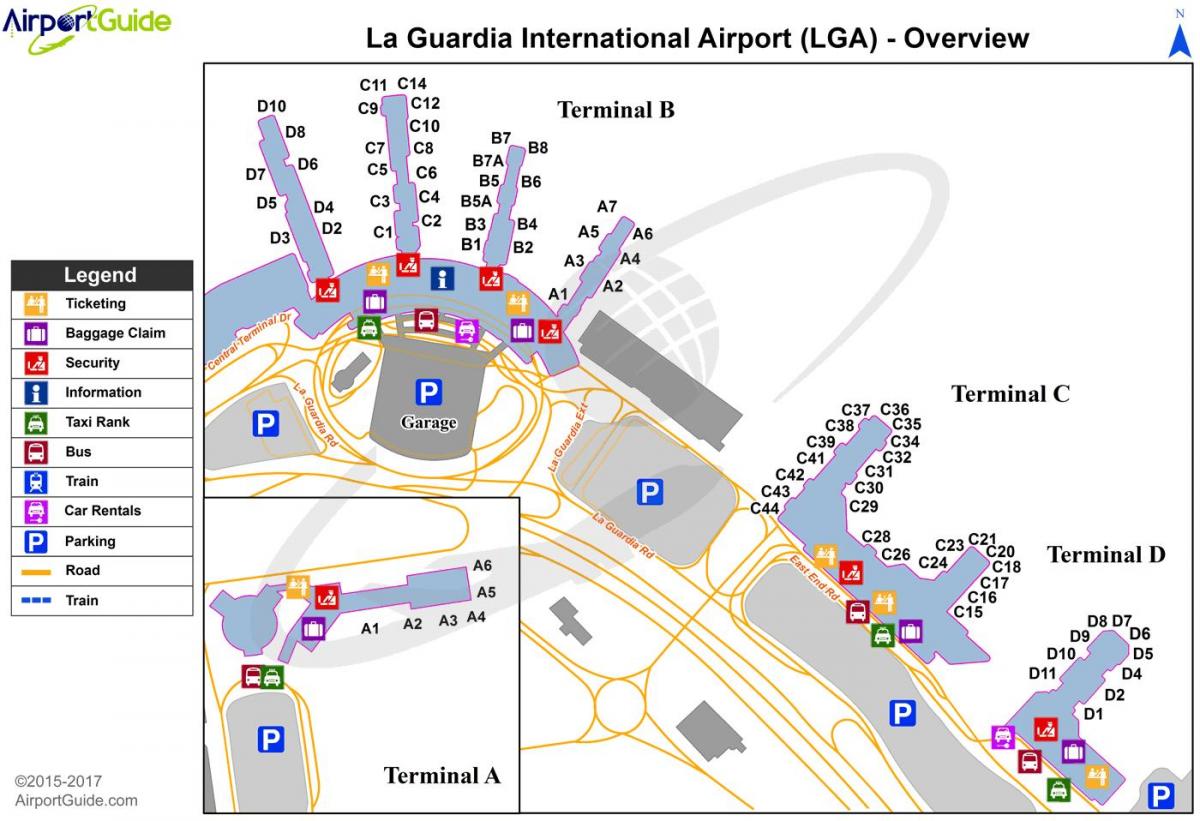 NYC laguardia airport map
