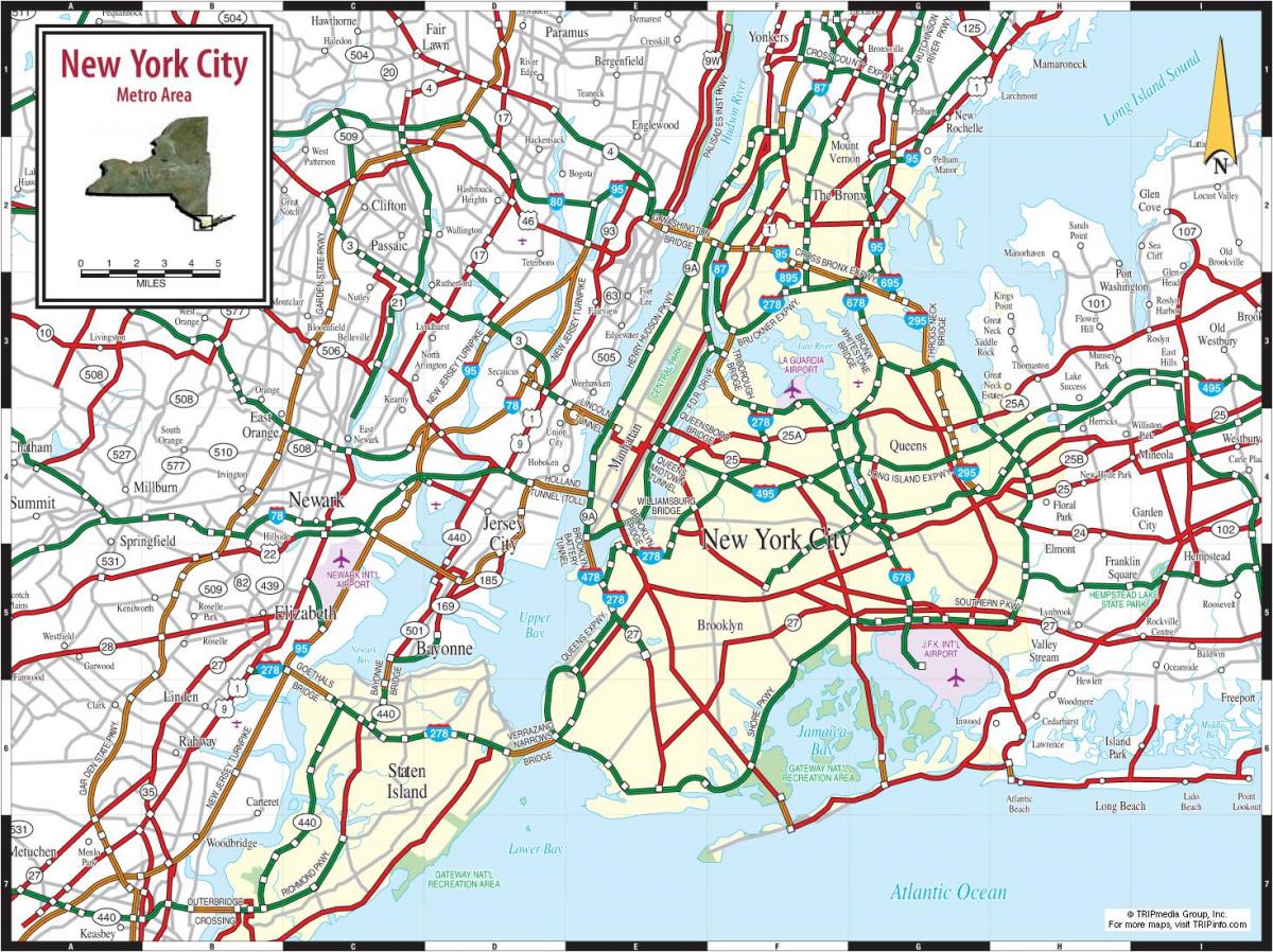New York City roads map