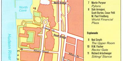 Battery park New York map