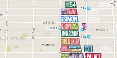 Broadway New York map