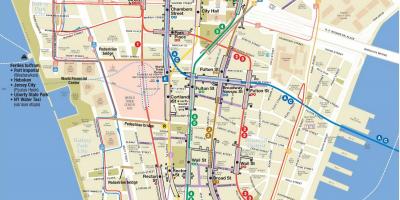 Printable map of downtown New York City