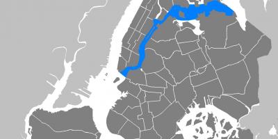 East river NYC map