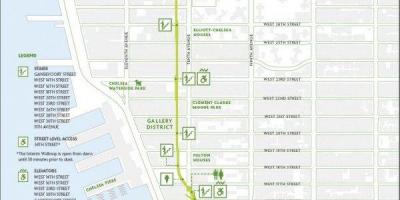 High line New York map