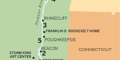 Hudson river map NYC