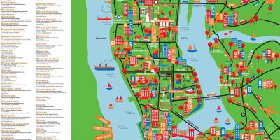 New York tourist attractions map
