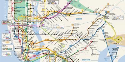 NYC transportation map