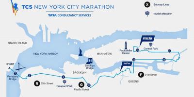 New York marathon course map