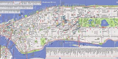 Map of New York City streets and avenues