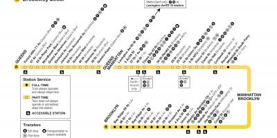 MTA r train map